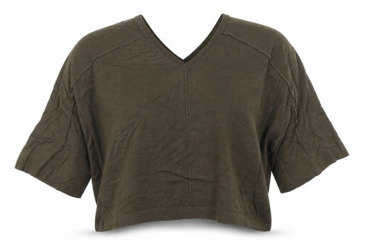 NEXT Womens Green  Knit Cropped T-Shirt Size XS