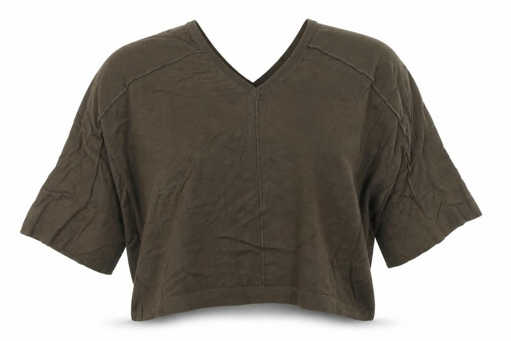 NEXT Womens Green  Knit Cropped T-Shirt Size XS