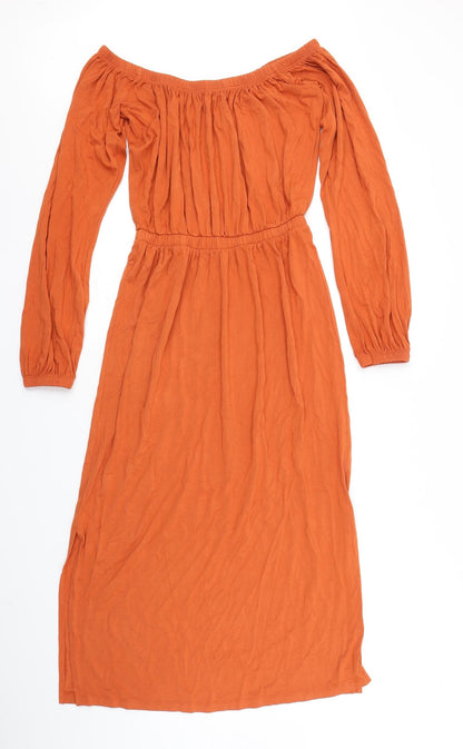Additional front view of ASOS women’s brown maxi, size UK 8