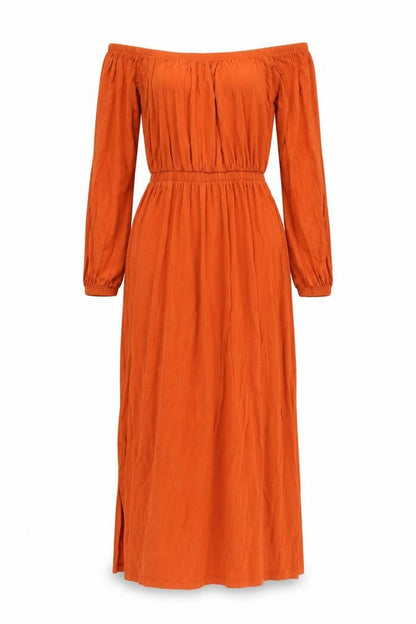 Front view of ASOS women’s brown maxi, size UK 8