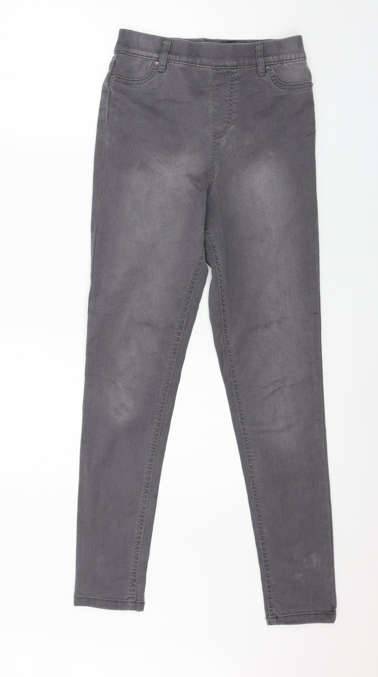 F&F Womens Grey  Denim Skinny Jeans Size 8 L28 in