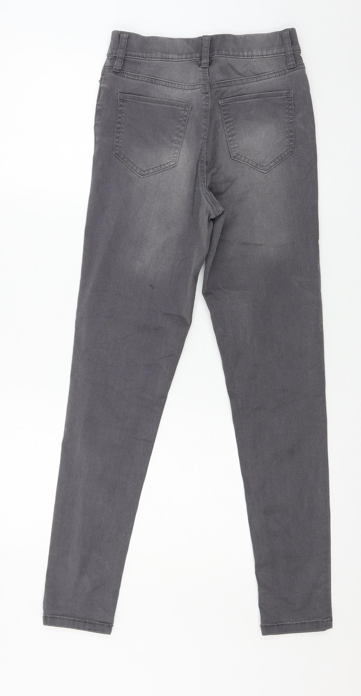 F&F Womens Grey  Denim Skinny Jeans Size 8 L28 in