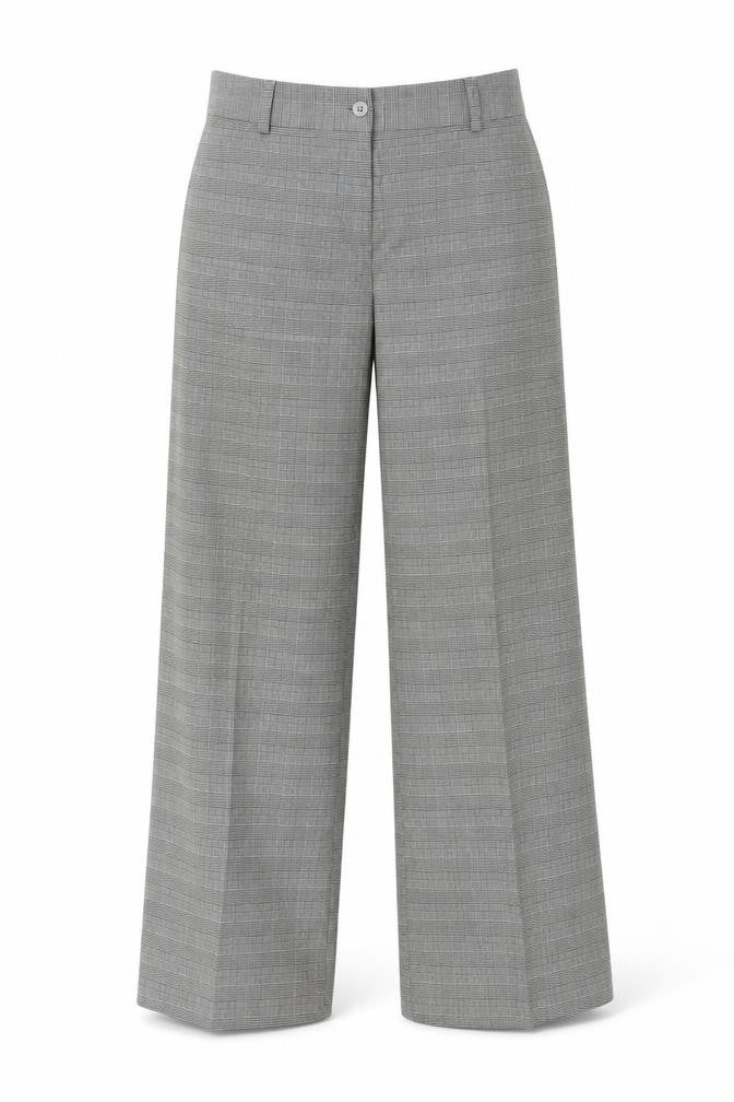 Amartanto Womens Grey Plaid  Trousers  Size 12 L29 in