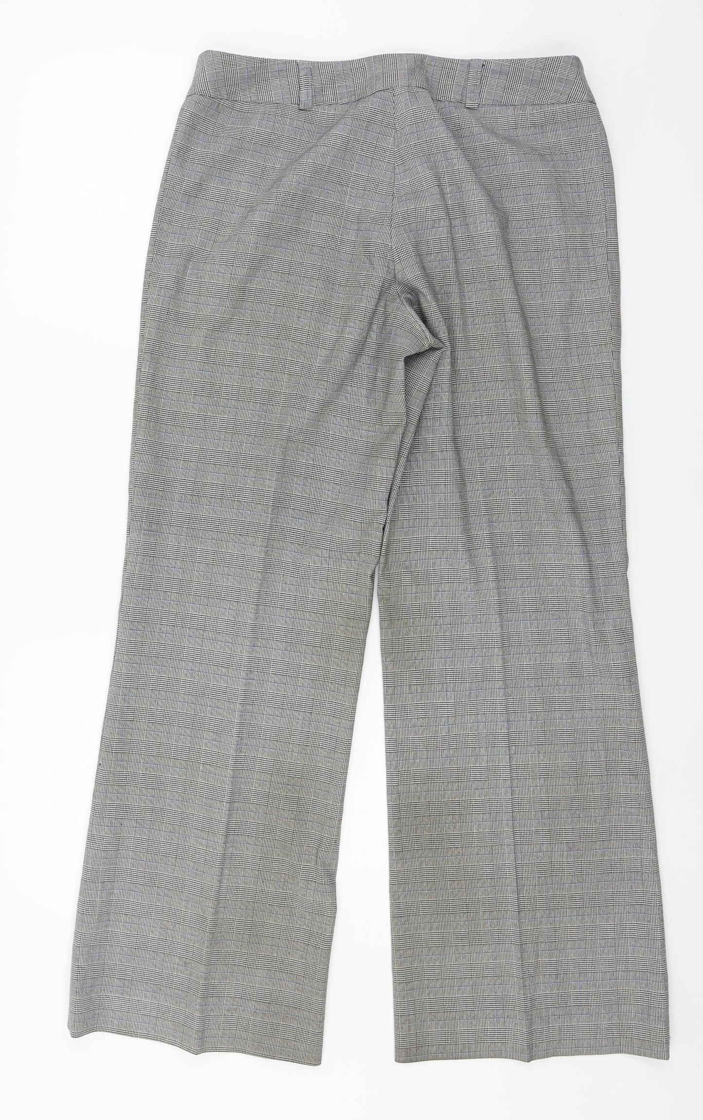 Amartanto Womens Grey Plaid  Trousers  Size 12 L29 in