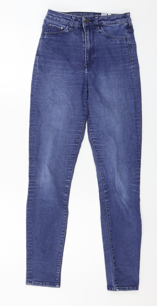 H&M Womens Blue  Denim Skinny Jeans Size 26 in L32 in