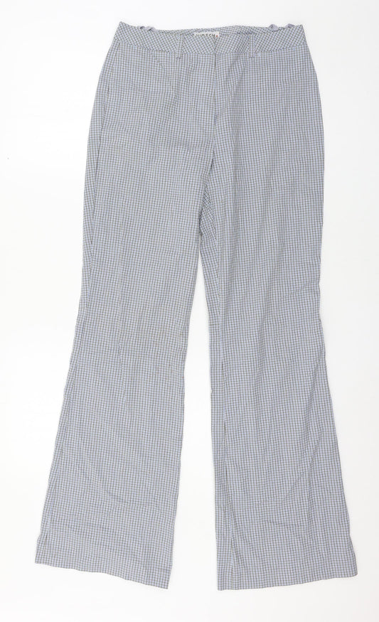 Hirsch Womens Blue Check  Trousers  Size 28 in L31 in