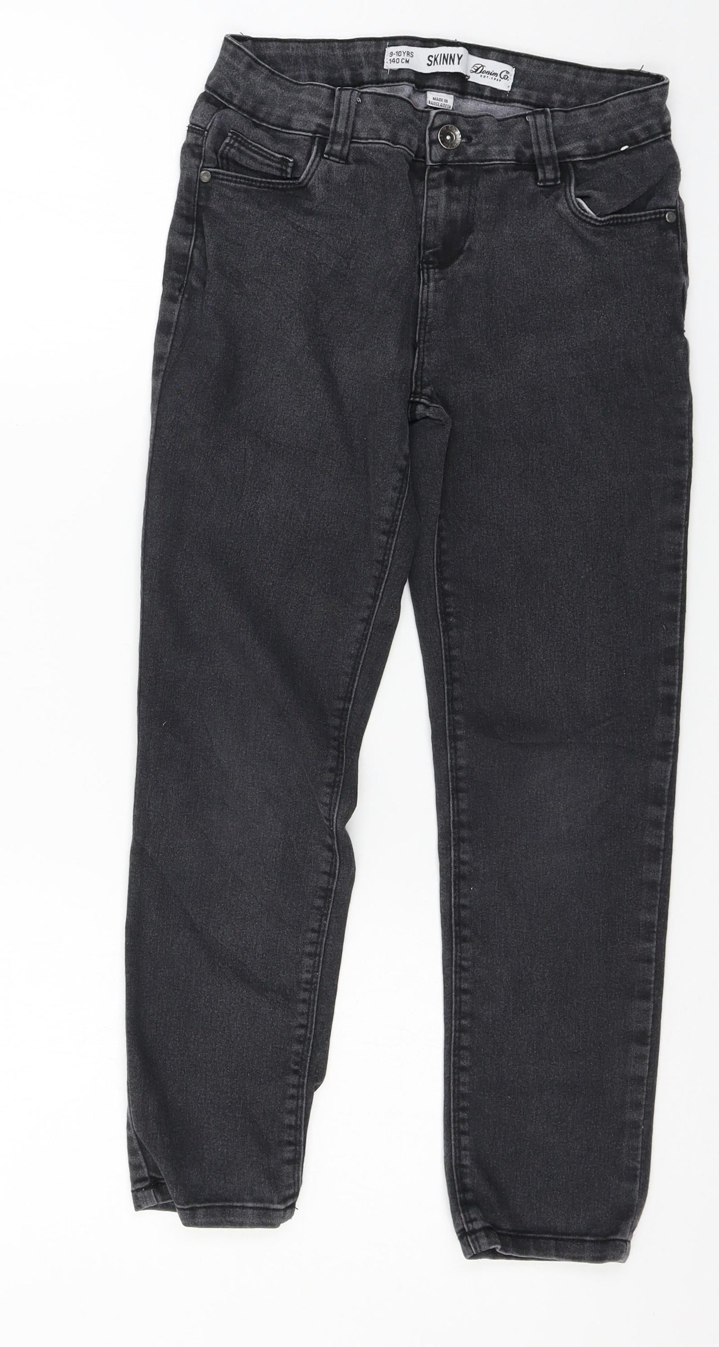 Denim & Co. Girls Grey  Denim Skinny Jeans Size 9-10 Years