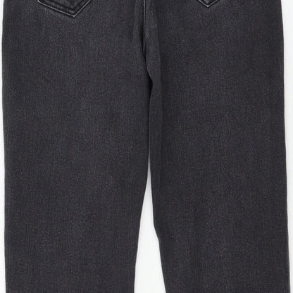 Brand and care label for Denim & Co. girls’ grey denim skinny jeans, size 9-10, years