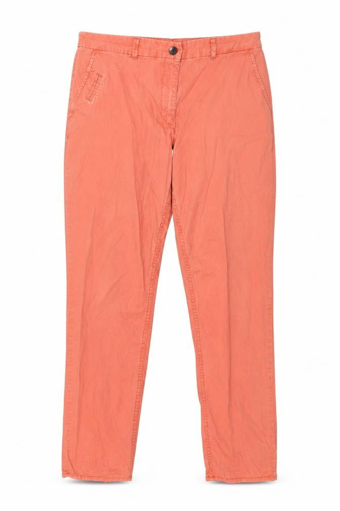 H&M Womens Orange  Denim Trousers  Size 10 L28 in