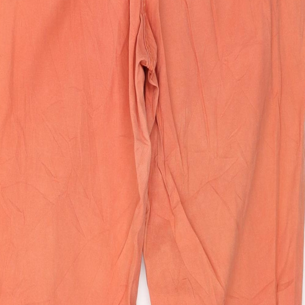 H&M Womens Orange  Denim Trousers  Size 10 L28 in
