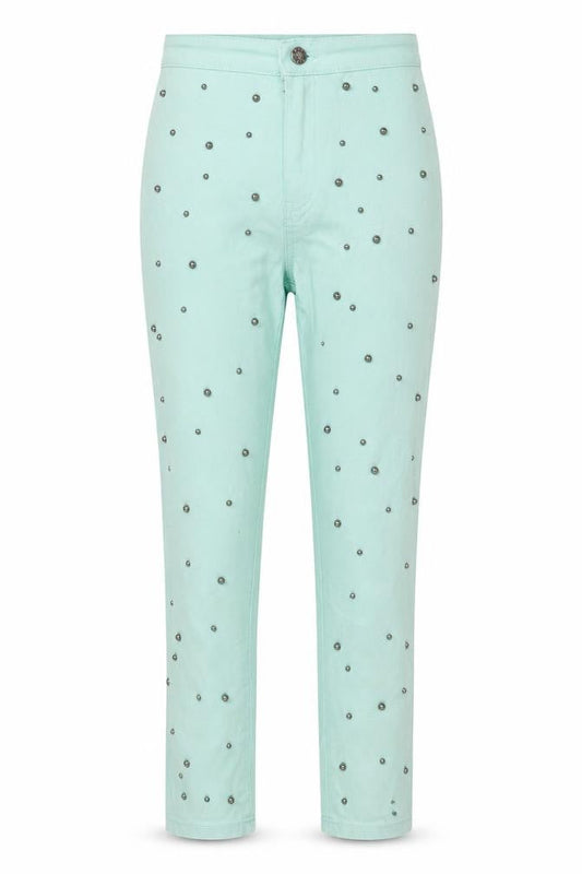 Bike Life Womens Green  Denim Skinny Jeans Size S L24 in