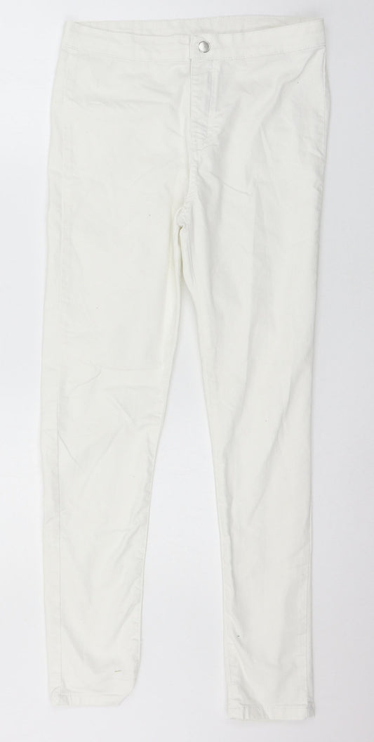 Beden Womens White  Denim Skinny Jeans Size 12 L28 in