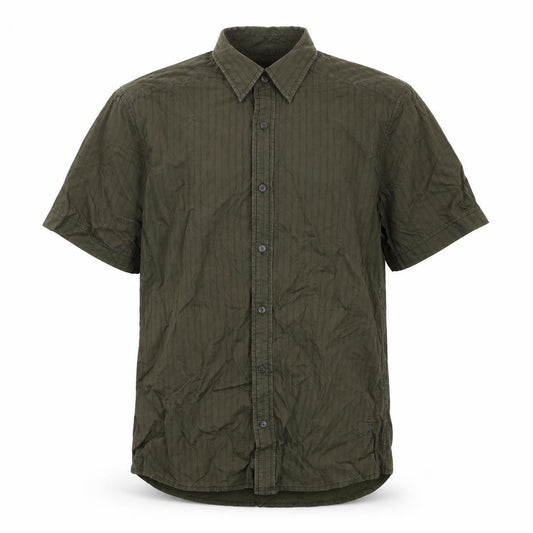 ESPRIT Mens Green Striped   Button-Up Size L
