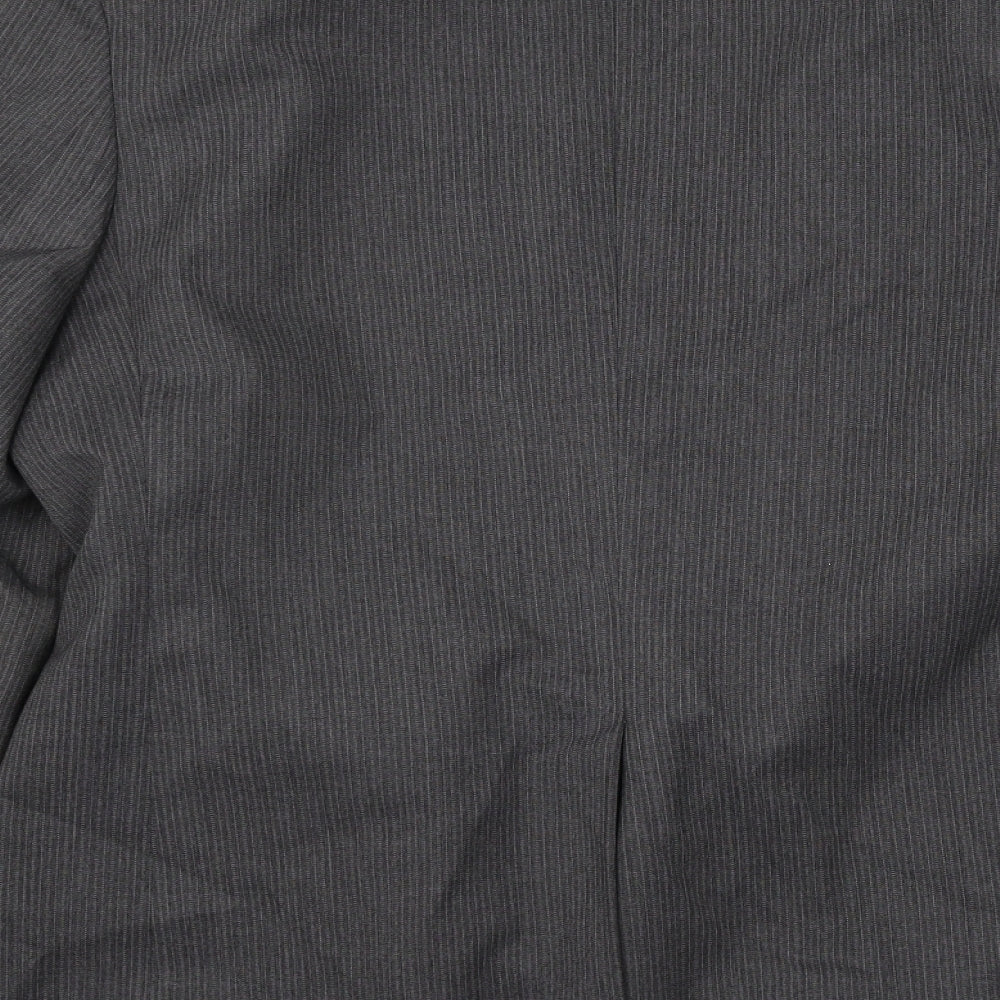 George Mens Grey Striped  Jacket Suit Jacket Size L