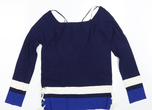 George Womens Blue Striped  Pullover Jumper Size 14