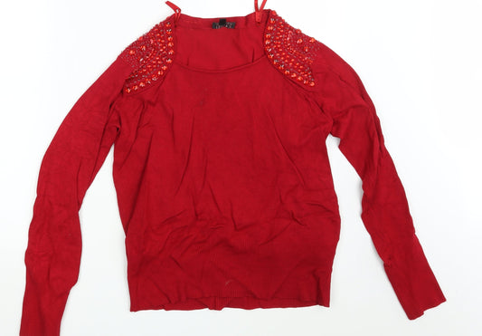 Casamia Womens Red   Pullover Jumper Size L