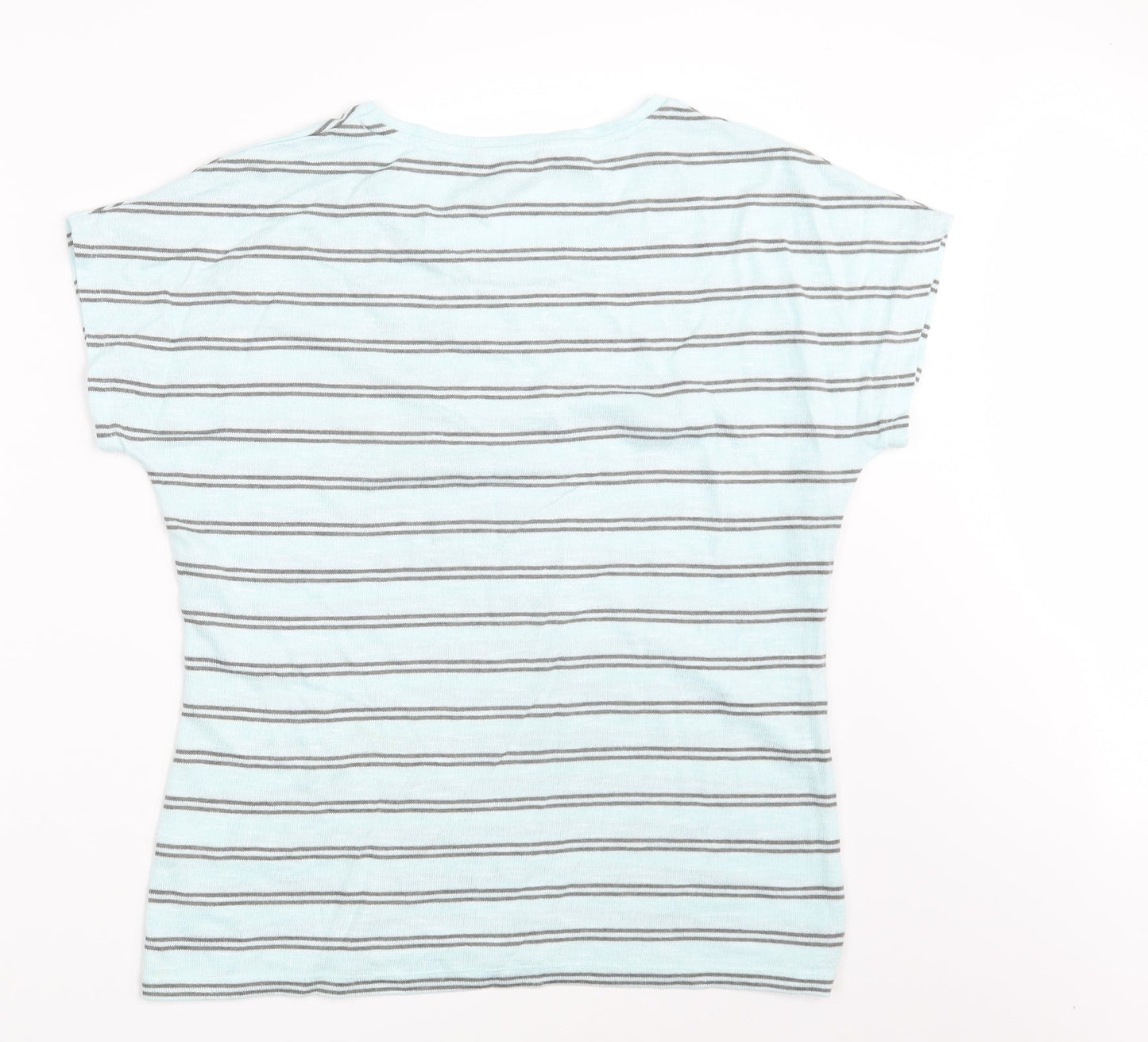 Viz A Viz  Womens Blue Striped  Pullover Sweatshirt Size 12