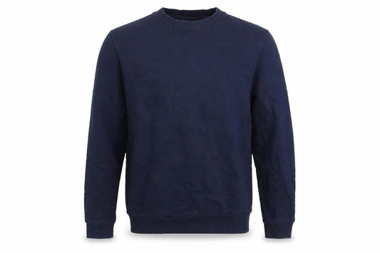 Front view of ASOS men’s blue jumper, size S