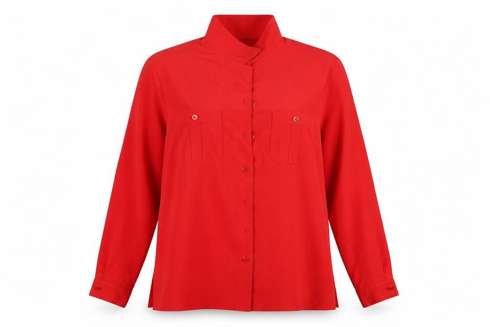 Marks & Spencer Womens Red   Basic Button-Up Size 14