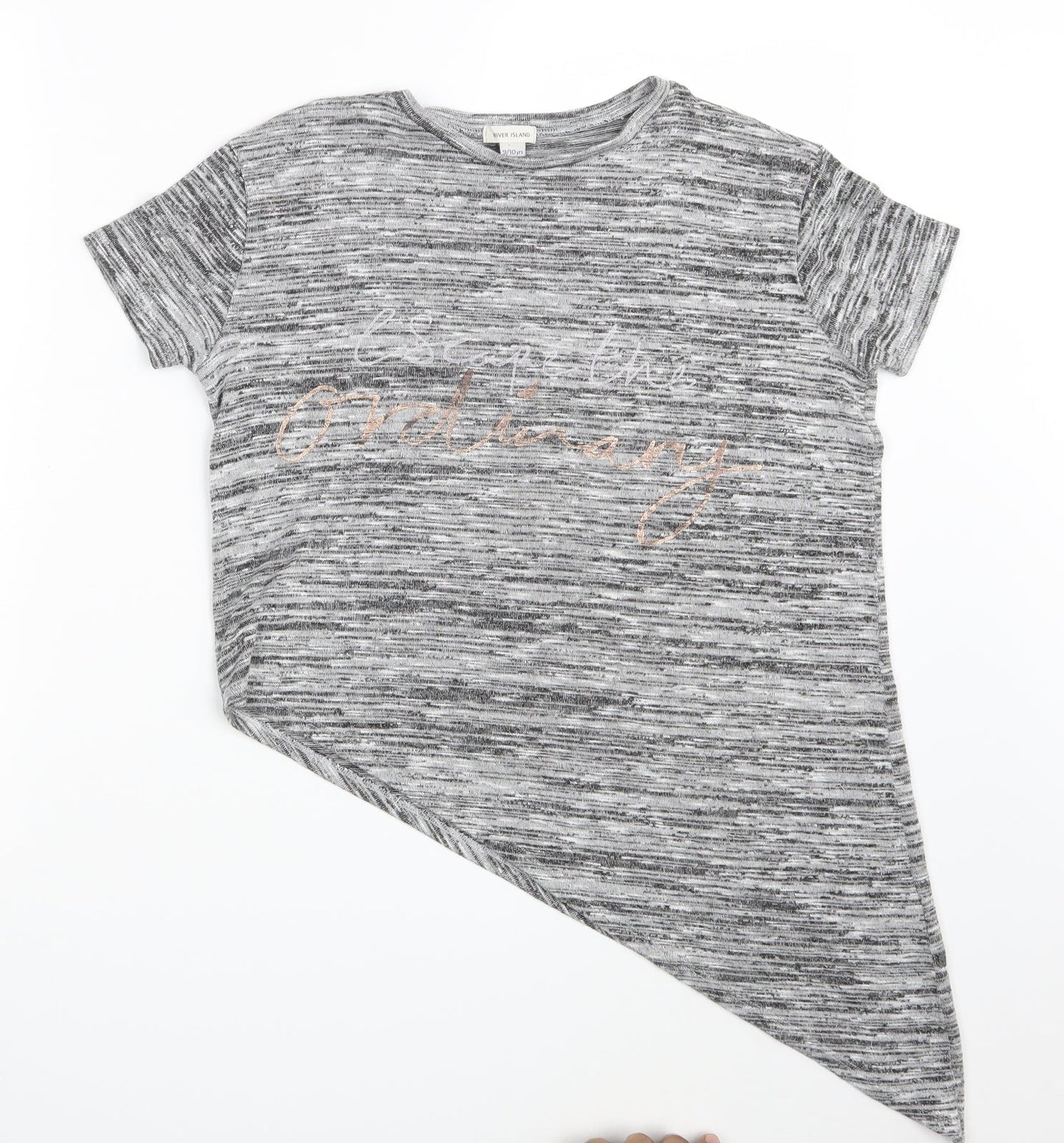 River Island Girls Grey   Pullover Sweatshirt Size 9-10 Years