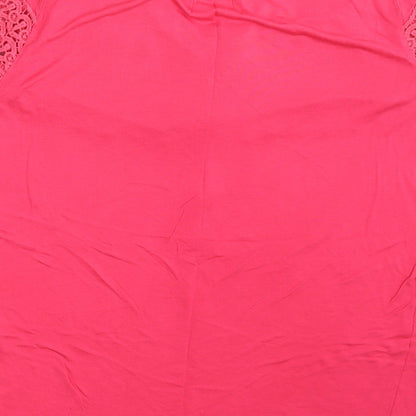 BEYOU Womens Pink   Basic T-Shirt Size 16