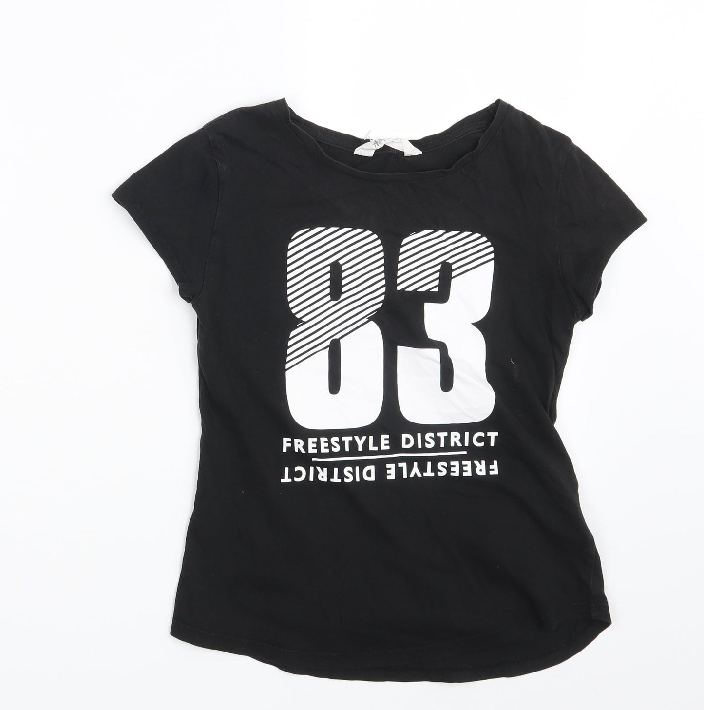 H&M Girls Black   Basic T-Shirt Size 10-11 Years