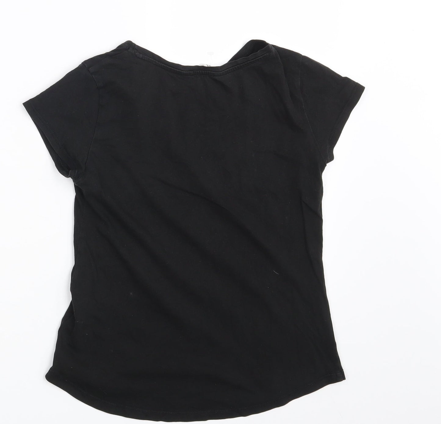 H&M Girls Black   Basic T-Shirt Size 10-11 Years