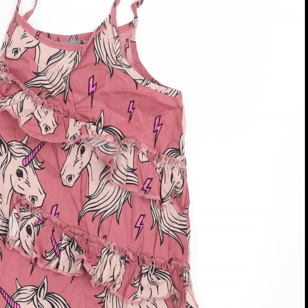 NEXT Girls Pink Animal Print  A-Line  Size 3 Years  - Unicorn
