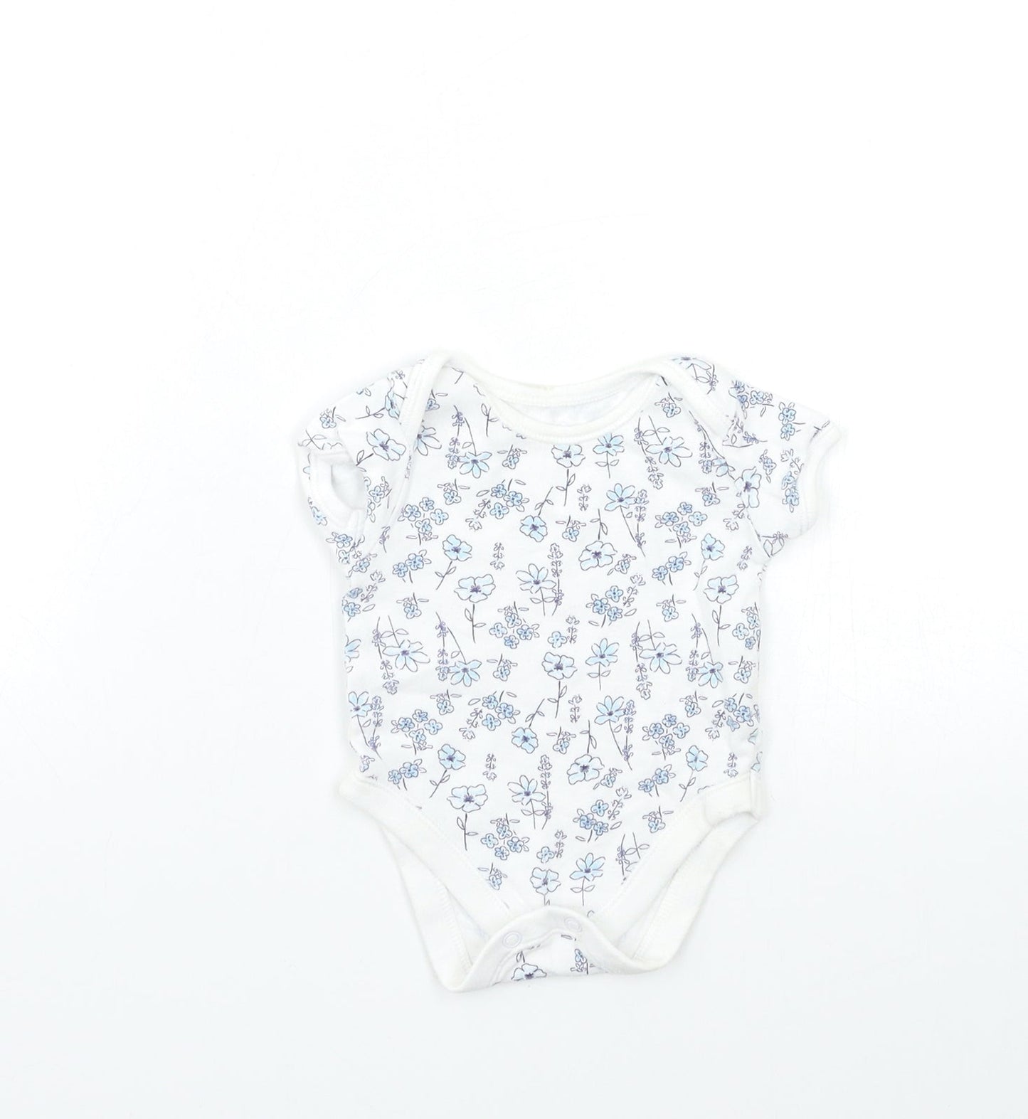 George Baby Blue Floral  Babygrow One-Piece Size 0-3 Months