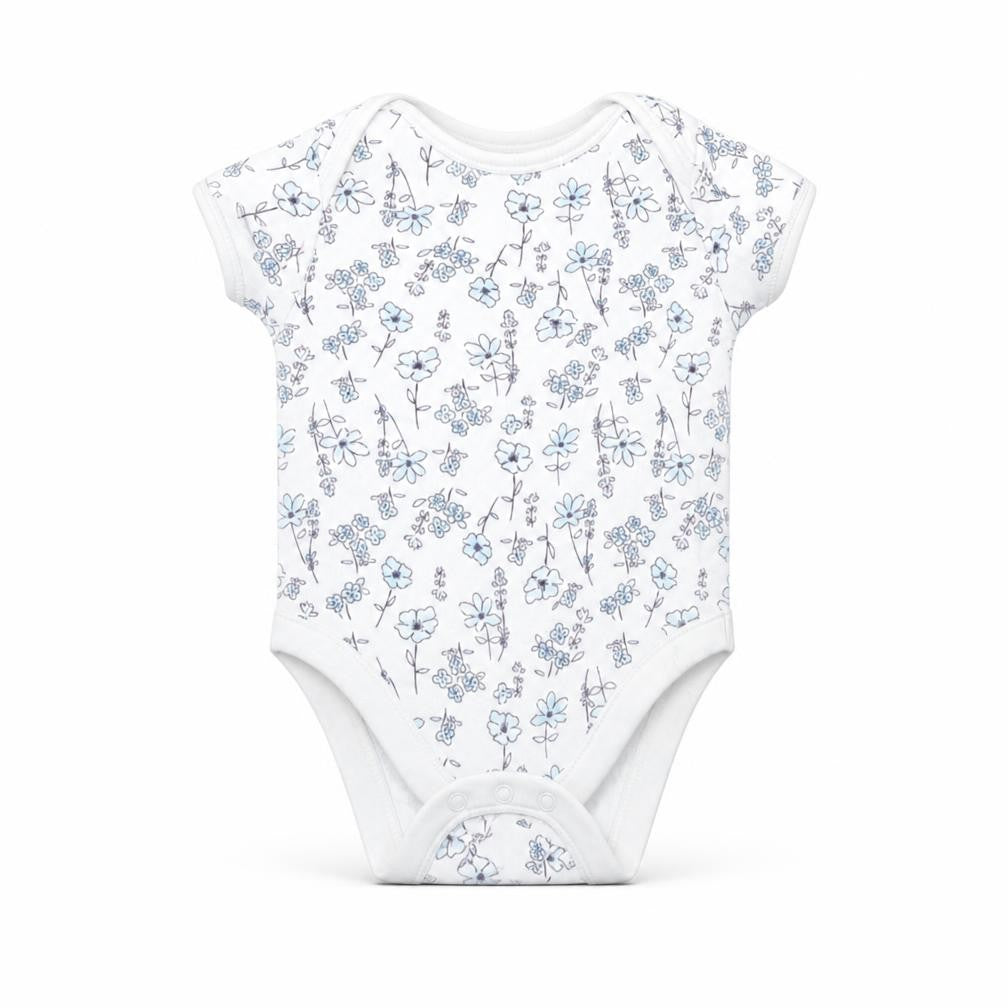 George Baby Blue Floral  Babygrow One-Piece Size 0-3 Months