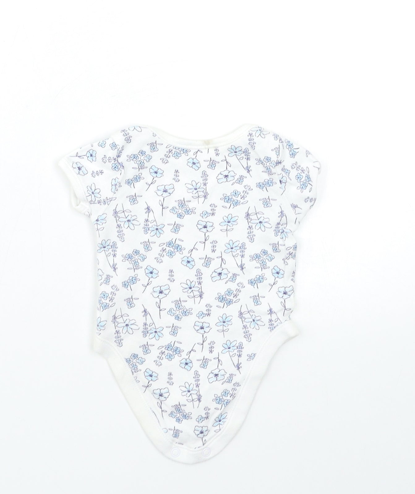 George Baby Blue Floral  Babygrow One-Piece Size 0-3 Months