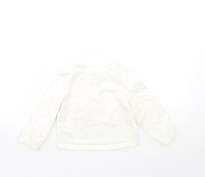 Back view of Primark Baby White Basic T-Shirt, size 12-18, Months