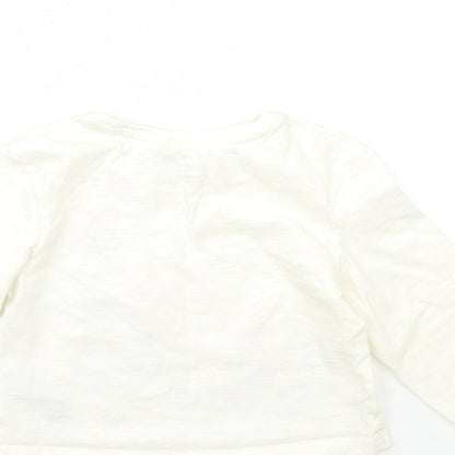 Brand and care label for Primark Baby White Basic T-Shirt, size 12-18, Months
