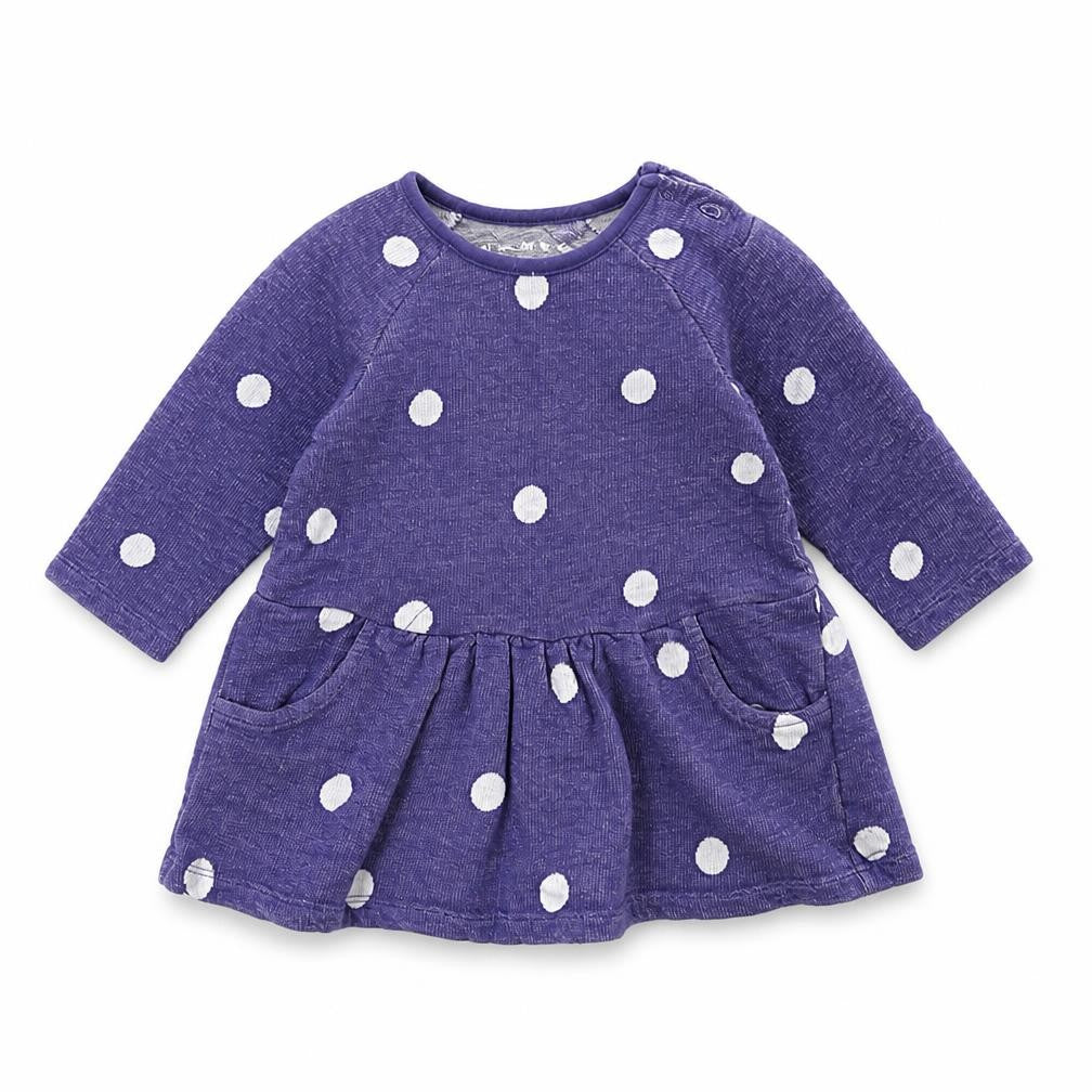 Nutmeg Baby Blue Polka Dot  A-Line  Size 3-6 Months