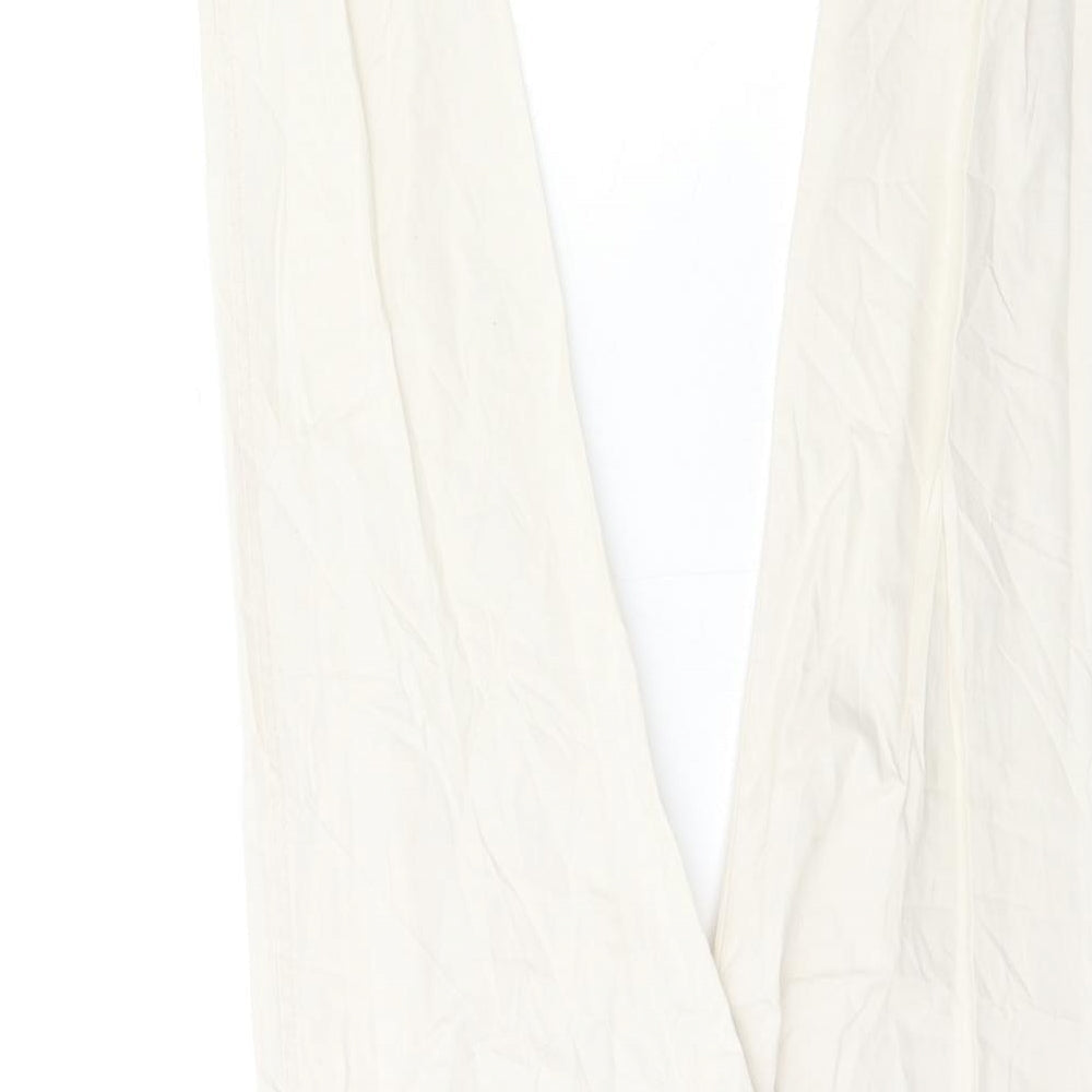 H&M Womens White   Trousers  Size 8 L30 in