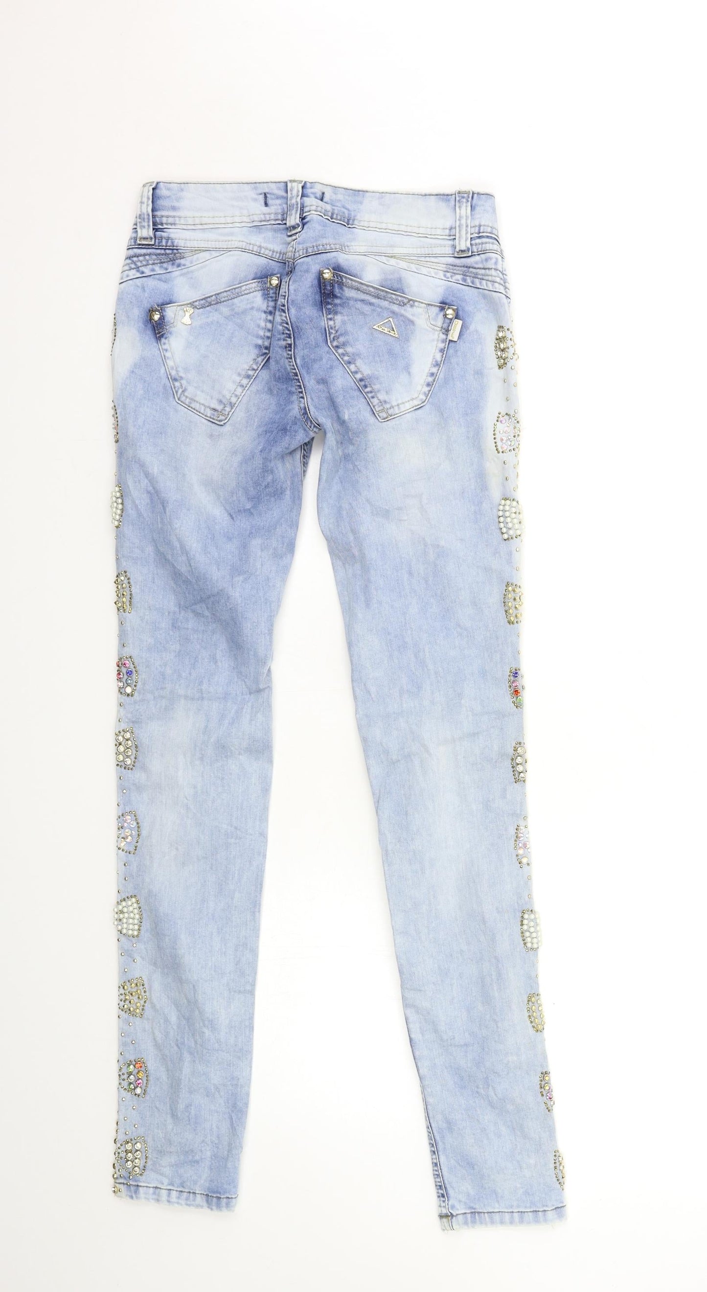 Preworn Womens Blue  Denim Skinny Jeans Size 26 in L31 in