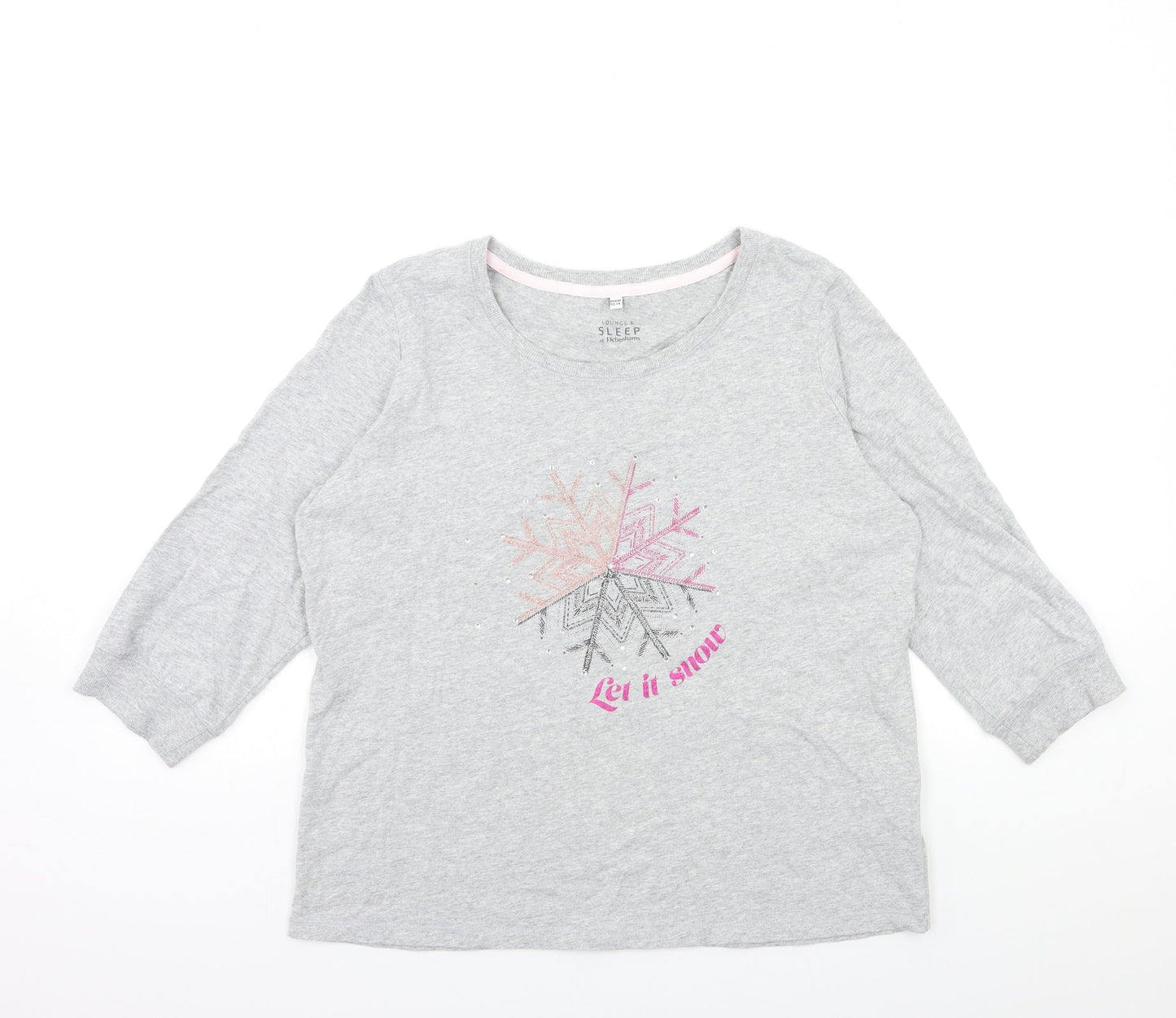 Debenhams Womens Grey   Basic T-Shirt Size 12  - snow