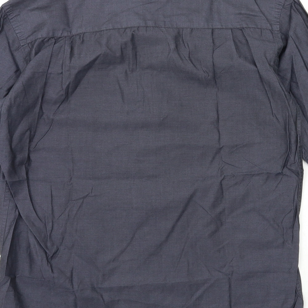 NEXT Mens Grey    Button-Up Size 14.5
