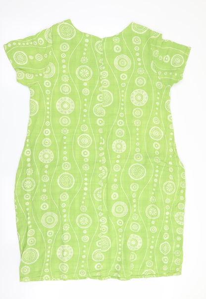 Womens Green Geometric  Fit & Flare  Size 8