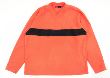 Additional front view of Oak valley men’s orange jumper, size L