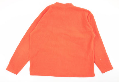 Back view of Oak valley men’s orange jumper, size L