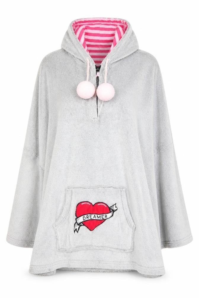 Saffron Baker Womens Grey   Pullover Jumper Size XS  - lounge jumper/poncho