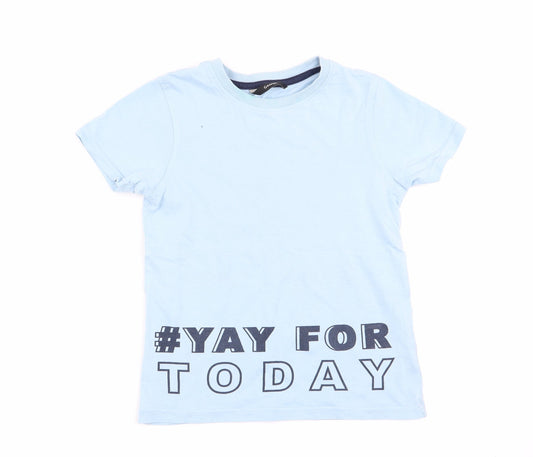 Asda George Boys Blue   Basic T-Shirt Size 5-6 Years