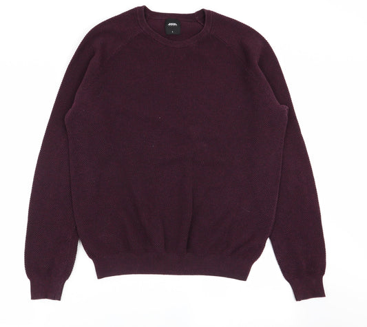 Burtons Menswear Mens Purple   Pullover Jumper Size L