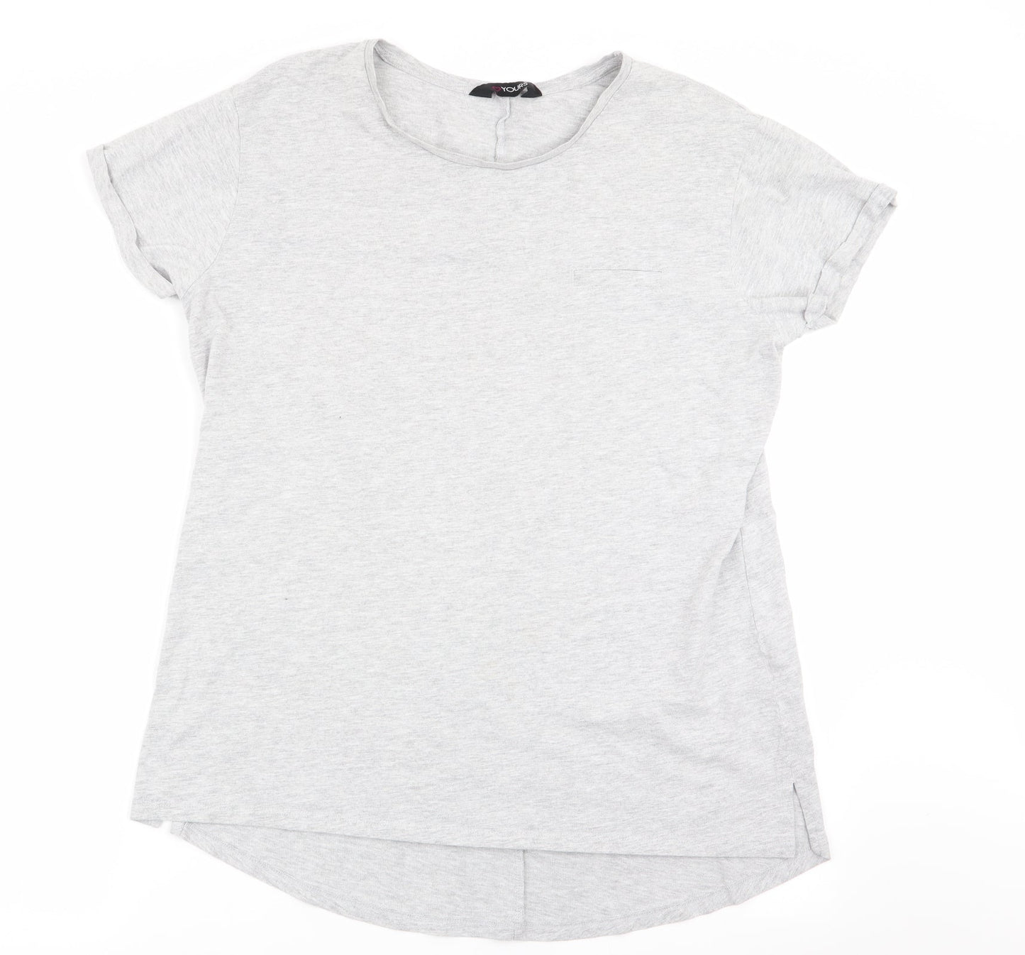 Yours Womens Grey   Basic T-Shirt Size 18
