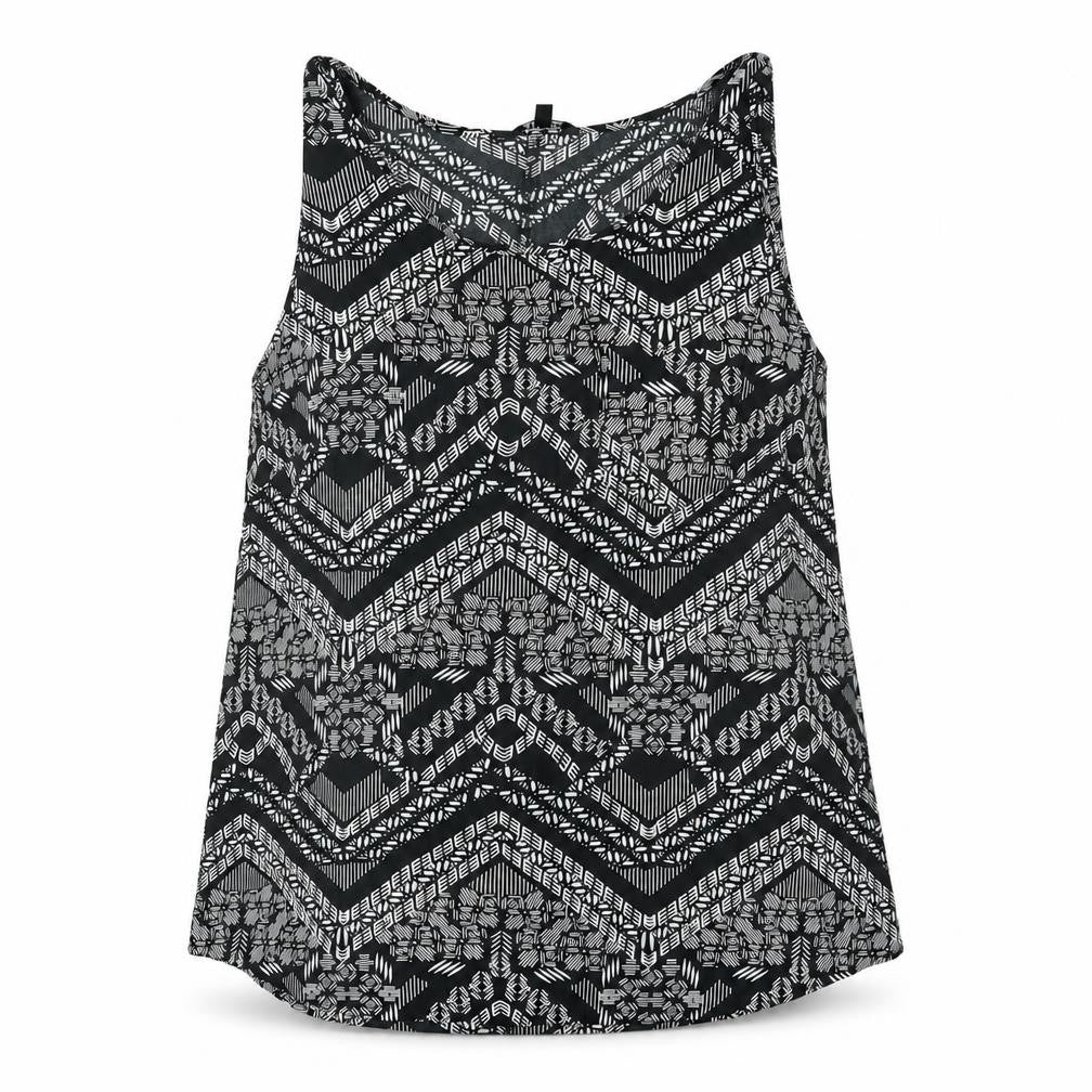 PEP&CO Womens Multicoloured Geometric  Basic Blouse Size 10