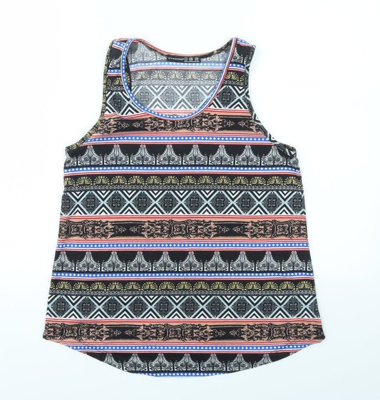 Atmosphere Womens Multicoloured Geometric  Basic T-Shirt Size 8