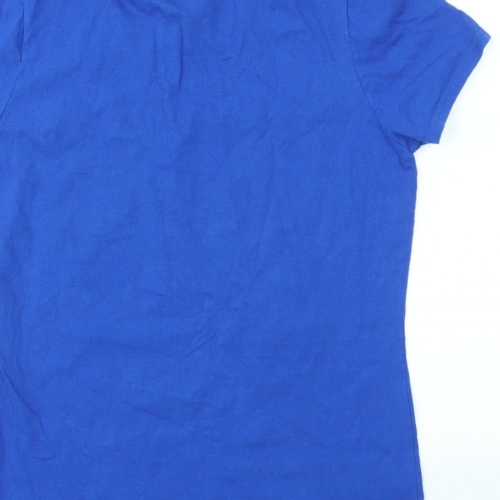 Fruit of the Loom Womens Blue   Basic T-Shirt Size L