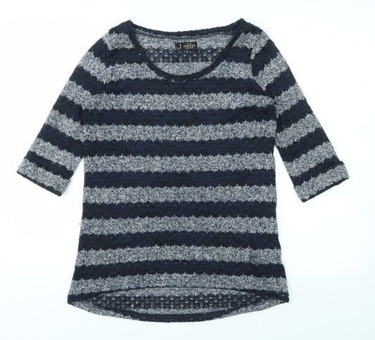 JUMPER  Womens Blue Striped  Basic T-Shirt Size 10