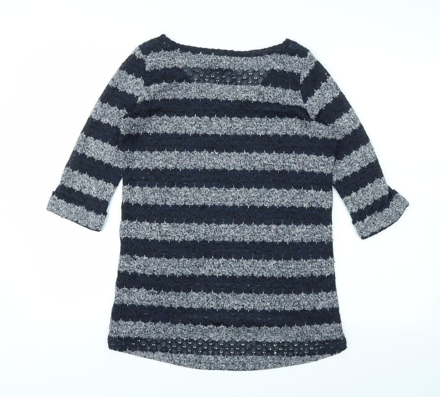 JUMPER  Womens Blue Striped  Basic T-Shirt Size 10